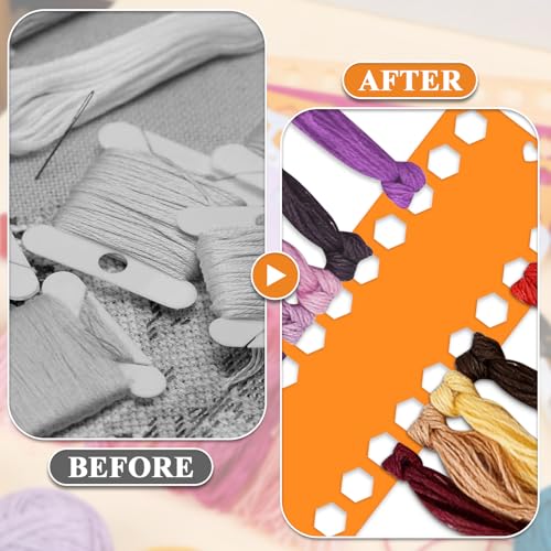 5 PCS Floss Bobbin, Plastic Sewing Thread Winding Plate Board Card for Cross Stitch Embroidery Thread Bobbins Organizer Craft - color: MIX2
