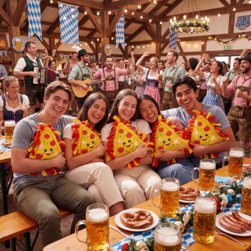 Weysat 6 Sets Pizza Tied Pillow Craft Kit DIY Pizza Shaped Pillow Craft Gifts with PP Cotton for Oktoberfest Day Pizzas Day Sports Theme Party Halloween Decor Classroom Giveaways - style: Pizza