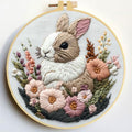 Punch Needle Kits Rabbit in Flowers 20x20cm-2