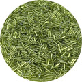 90g Glass Bugle Beads 7x2mm Embroidery Tube Glass Spacer Bulk Small Craft Long Beads for Necklaces Bracelets Earrings DIY Jewelry Making(Olive Green) - color: Olive Green