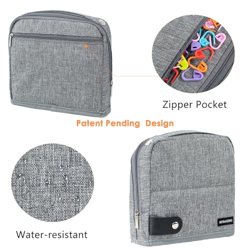 Crochet Hook Case, Stand-Up Crochet Hook Organizer for Hooks up to 7" - color: Grey, size: Fits up to 7 inches