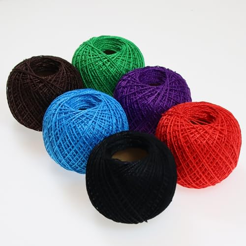 KCS Mercerized Pearl Cotton Thread Size 8 Crochet Needlework Embroidery Threads Ball (6, 13) - color: 13