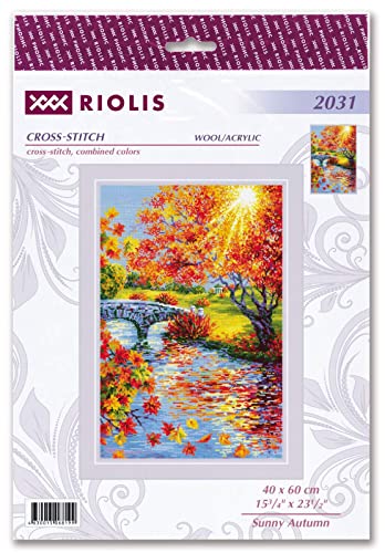 RIOLIS 2031 Sunny Autumn Counted Cross Stitch Kit 15.75 x 23.5 in - style: Sunny Autumn 2031