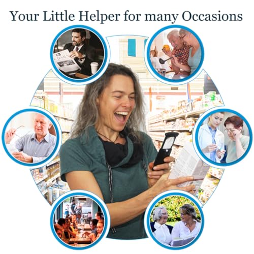 EasY Magnifier Small Pocket Magnifying Glass 3X with LED Light For Reading Fine Print; Mini Lighted Hand Held Acryl Lens; Read Lables In Stores; Magnify Glasses For Close Work;Helpful Gift For Seniors