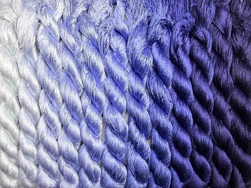 100% Mulberry Silk Embroidery Thread 12 Colors 110m Each (20) - color: 20