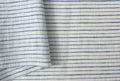 100% Linen Fabric – Lightweight Prewashed – Horizontal Stripe Patterns – Precut Style – Soft & Breathable – 52” Width – by The Linen Lab (Blue, 1 Yard pre Cut) - color: Blue, size: 1 yard pre cut