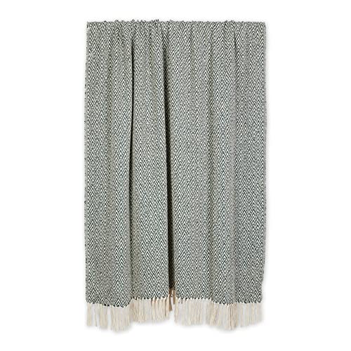 DII Diamond Throw Collection Cotton Woven, 50x60, Hunter Green - color: Hunter Green
