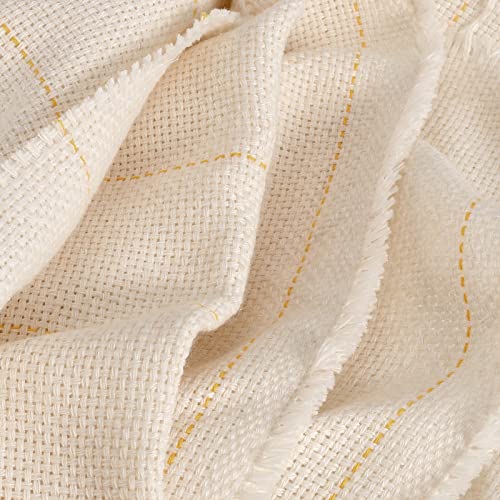 PINGEUI 2 Pieces 39 x 197 Inch Tufting Cloth with Marked Lines, Large Size Punch Needle Monk’s Cloth, Primary Rug Backing Fabric for Embroidery, Handmade, DIY Craft - size: 2 Pieces 39 x 197 Inch