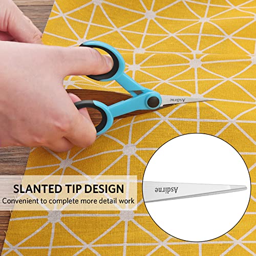 Asdirne Premium sewing Scissors Bundle, Perfect Sewing Partners, Sharp and Durable, Comfortable Handle, Contains 9”Fabric scissors, 5”Detail Shear, 3.9”Embroidery Scissors, 4.8”Thread Snips - color: Blue