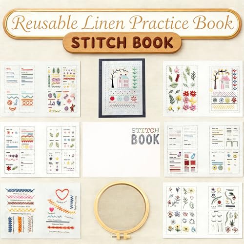 2026 Upgraded Embroidery Kit for Beginners, Embroidery Stitch Book Kit