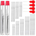 34 Pieces 8 Size Large Eye Blunt Needles and Sharp Needles Set, Yarn Needles, Hand Sewing Needles, Knitting Needles, Embroidery Needle, Quilting Needles, Crewel Needles,Tapestry Needles - color: 34PCS
