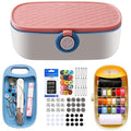 FKOG Sewing Project Kit, 135 Pcs Family Sewing Supplies Repair Kit Traveler Sewing Kit Sewing Thread Accessories DIY Sewing Supplies Organizer (Green) (Pink) - style: Pink