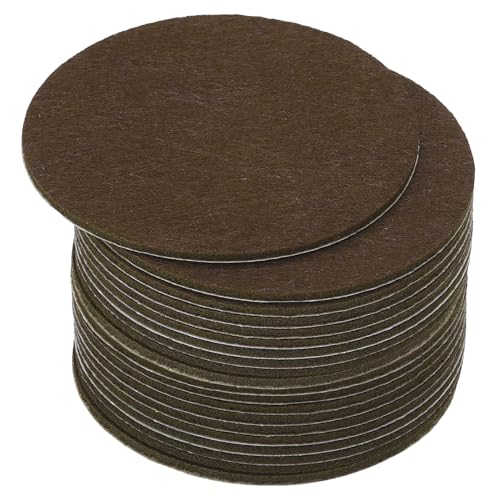 PATIKIL 4.5 Inch Diameter Lamp Base Felt, 20Pack 2mm Thickness Round Soft Adhesive Non-Slip Anti-Scratch Backed Felt for Lamp Furniture DIY Craft, Coffee - color: Coffee, size: 4.5 Inch