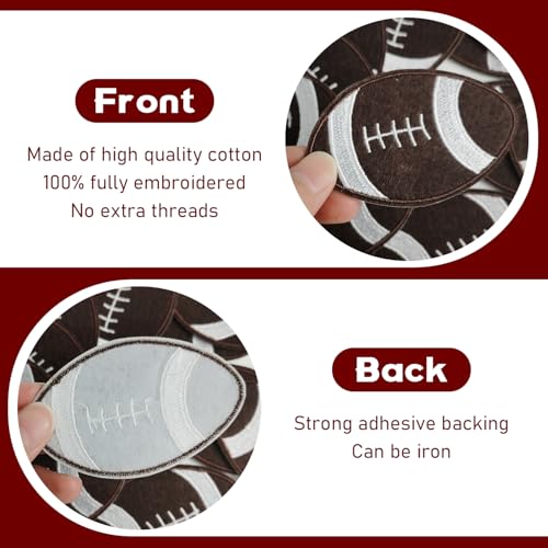 12Pcs Rugby Iron on Patches, Iron on Embroidered Applique Patches for Jackets, Hats, Backpacks, Jeans - color: 12pcs Rugby