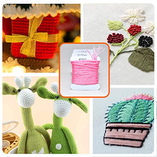 Embroidery Floss Cotton Threads Bracelet String with Organizer Storage Cross Stitch Tools Embroidery Kit for Beginners - Cross Stitch/Friendship Bracelets/Tassels/Crafts (50 Colors) - color: 50 Color