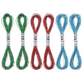 PATIKIL 6 Skeins Embroidery Floss, Metallic Embroidery Thread Nylon Threads Bracelets String for Cross-Stitch Hand Embroidery, Blue/Dark Green/Red - color: Blue/Dark Green/Red