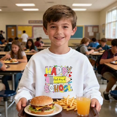 Rngmsi Dtf Transfers Ready to Press - 24 Pcs First Day of School Iron on Patches for T-Shirts, Pencil Iron on Stickers Back to Schoo; Heat Transfer Vinyl Decals for DIY Fabric Clothes Decor - style: Back to School