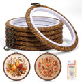 Caydo 6 Pieces Imitated Wood Embroidery Hoop Frame, 6Inch - size: 6.7 Inch