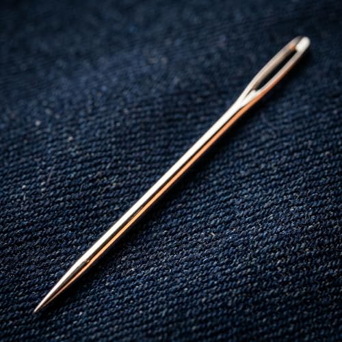 35 PCS Stainless Steel Sewing Needles Set, Large Eye Sharp Hand Sewing Needles in 7 Sizes, Leather Sewing Needles with 2 Needle Threaders and Metal Storage Case for Sewing, Craft and Embroidery