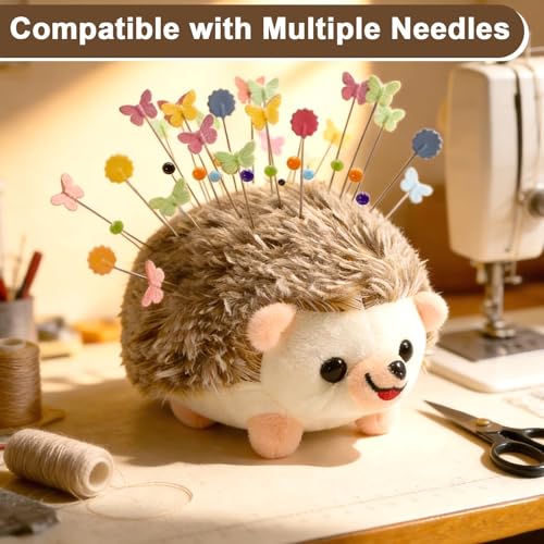 Sizobi Cute Hedgehog Pin Cushion for Sewing,Needle Holder Sewing Pin Holder - color: Gray