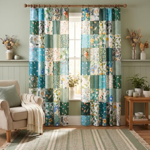 Tudomro 70 Pcs 10 x 10 Cotton Fabric Square for Quilting, Green Floral - color: Green Floral