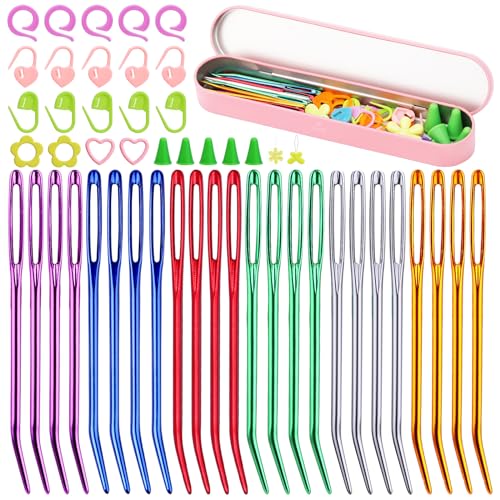 Fadoub 50 Pcs Yarn Needles, Darning Tapestry Needles Bent Kit - style: 50PCS