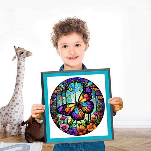 Tiwabb Butterfly Stamped Cross Stitch Kits for Adults Beginners - color: butterfly