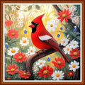 Redxing Counted Cross Stitch Kit for Beginners,Unprinted Needlepoint Kits for Beginners Cross Stitching Embroidery Kit 11CT Stitches kit-Birds and Flowers 18x18 inch - color: SetColor09