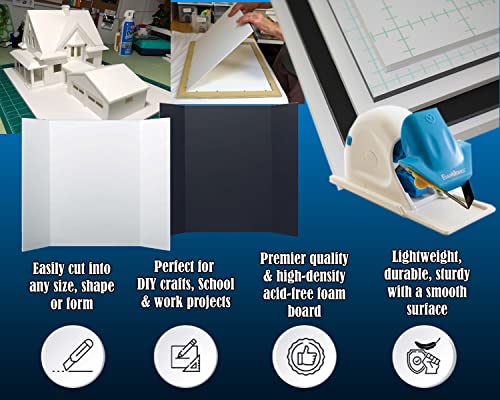 Self Adhesive Foam Board 8.5x11 10PK Self Stick Mounting Board. Foam Core with Adhesive 8.5x11 Foamboard. Poster Board with Sticky Side, Self Adhesive Foamcore 8.5X 11. White, Acid Free, 3/16 Thick - size: 8.5x11 10 Pack, style: Adhesive White 3/16"