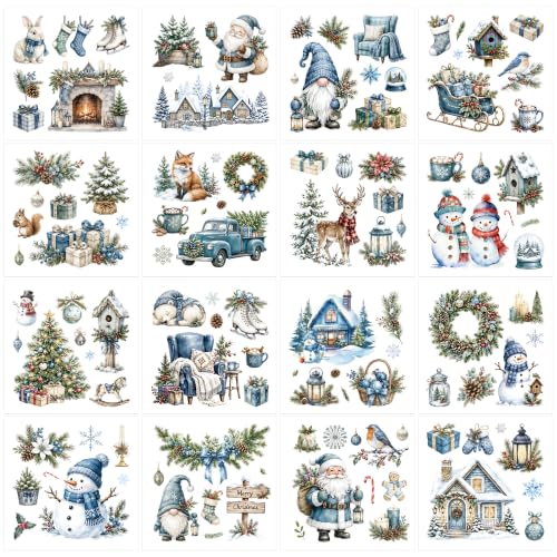 Winter Rub on Transfers for Crafts, Rustic Transfer Furniture Decals - style: Rustic Winter
