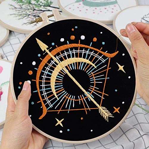 Louise Maelys 3 Pack Celestial Tarot Embroidery Kit Moon Evil Eye - color: kit-7