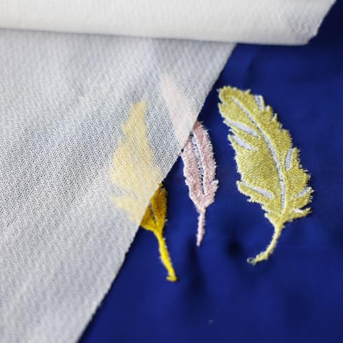 Tender Iron-on Embroidery Backing, 12 inch x 10 Yard Roll Embroidery Stitch Cover, Soft Touch Cloud Like Embroidery Cover Up Backing Fusible Light Weight Stabilizer by HAGBOU (White) - color: White