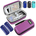 Medineed Temperature Display Insulin Travel Case, 2PCS Ice Packs, Purple - color: Purple