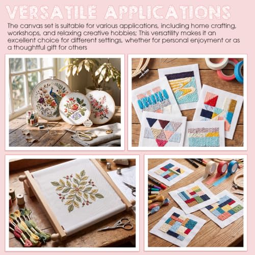 Yinder 17pcs 14 Mesh Needlepoint Canvas Kit Needlepoint Painted Canvas - color: Blue