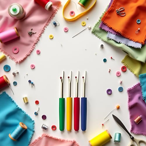 4 Pieces Seam Rippers Sewing Stitch Thread Unpicker for Quick Unpick Creative Sewing Tools