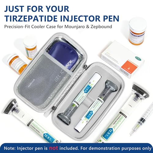 Medineed Custom-Fit Travel Case for 2 Zepbound Pen, TSA Approved - color: Pink-big-1
