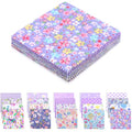 100 Pcs Purple Charm Pack Fabric for Quilting 5 Inch - color: Purple, size: 5″