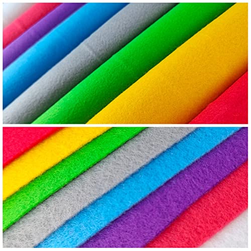 Jtnohx Large Soft Felt Sheets Felt Fabric for Crafts Christmas Color 8Pcs - color: Christmas Colors Series