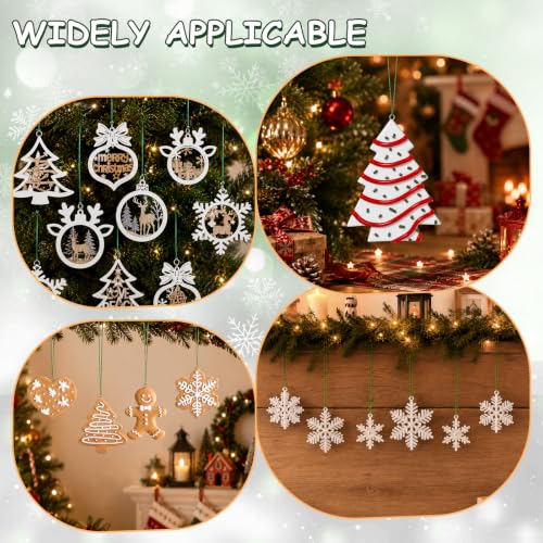 Christmas Tree Ornament String Hanger Precut Ribbon Hook with Snap Fastener - color: Green, size: 400pcs