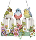 ZeeLionArt Hanging Diamonds Art kit for Adult,Birds Pendant Diamonds Painting Art Kit,7.8x7.3inch Acrylic Diamonds Painting Board Kit Ornament, Special Crystal Diamond Hanging Ornament - color: DP02457
