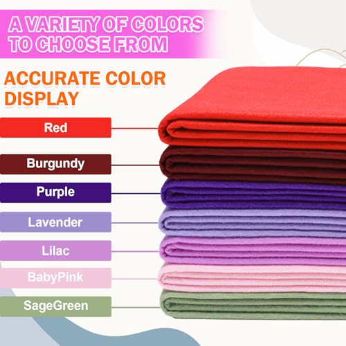 XSEINO Light Purple Large Felt Fabric 108" X 36 "(3 Square Yards), 1.4 mm Thick Soft Felt Fabric Sheet for Crafts, Purple Series Colors Soft Nonwoven Fabric, Fit for Decoration, Sewing, DIY Crafts - color: Light Purple