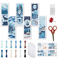 FREEBLOSS 6 Set Cross Stitch Bookmark Kits 11CT 8"x2.4" Snow Scenery - style: Winter Scene