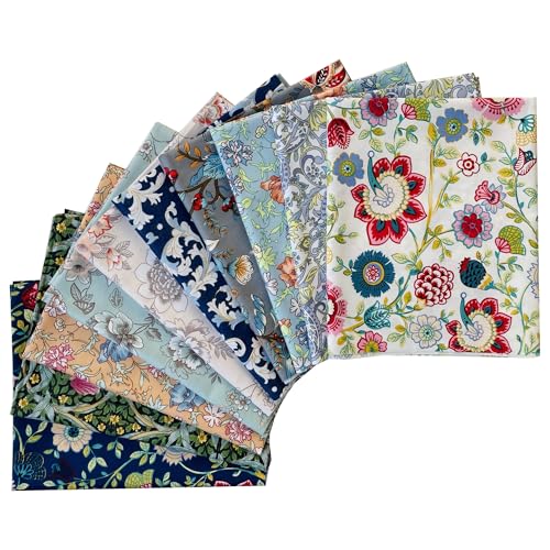 Fat Quarters Quilting Cotton Fabric Bundles for Sewing-10 PCS Morris B - color: Morris B