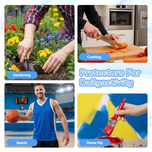 30 Pcs Gel Finger Cots, Reusable Silicone Finger Protectors