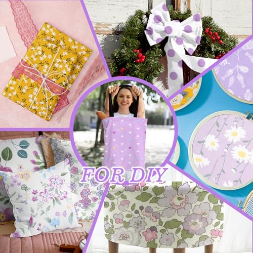 42Pcs Brown Charm Packs for Quilting Fabric Squares 5 x 5Inch, Purple - color: Purple