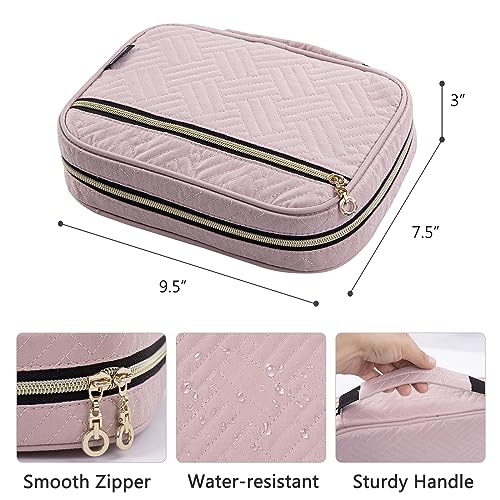 MYBAGZING Crochet Hook Case, Quilted Organizer for Crochet Hooks up to 8" - color: Pink