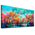 JATOK Diamond Painting Kit for Adults, Fantasy Forest, 27.5 x 15.7 in - color: Plum