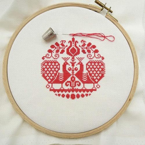 Essentials By Leisure Arts Aida Cloth, 18 Count, Cream, 12 pc, Bulk, Cross Stitch Fabric, Embroidery Fabric, Cross Stitch Supplies for Crafting, Stitching, and Sewing Projects 15X18 - color: Cream