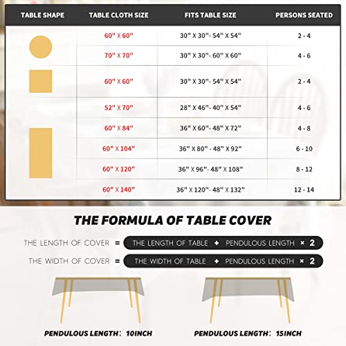 Horaldaily Champagne Embroidery Tablecloth, 60×60 Inch Square - color: Champagne, size: 60" x 60" (Square)