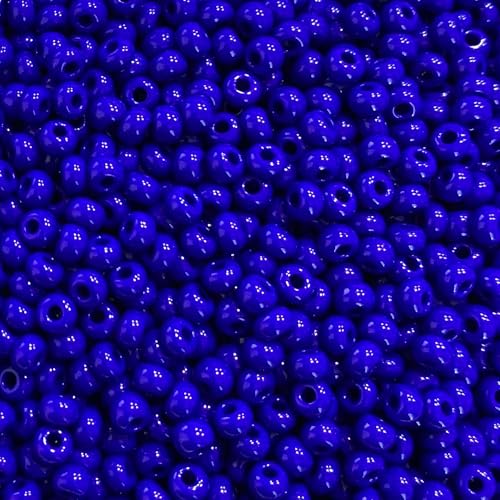 Czech 6/0 Glass Seed Beads 20 Grams 280 Pcs (Royal Blue) - color: Royal Blue